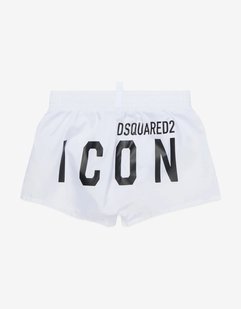 Baby Boys Icon Swim Shorts in White