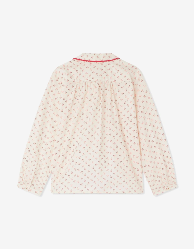 Girls Basiline Blouse in Ivory