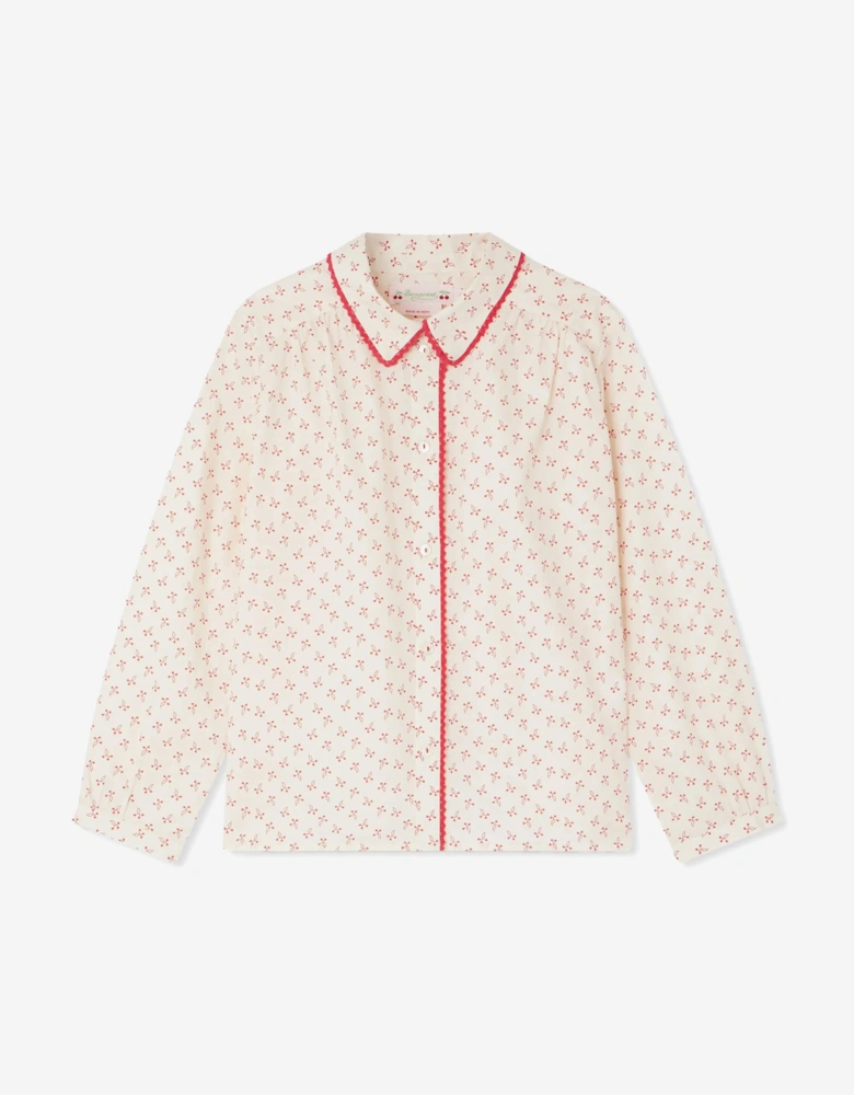 Girls Basiline Blouse in Ivory