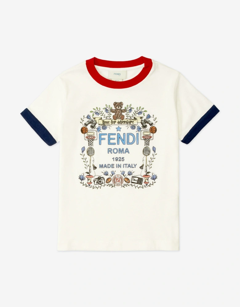 Boys Logo Jersey T-Shirt in White