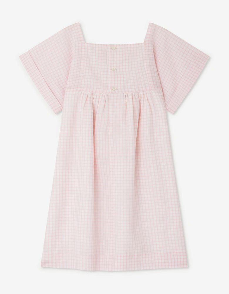 Girls Smocked Paysanne Dress in Pink