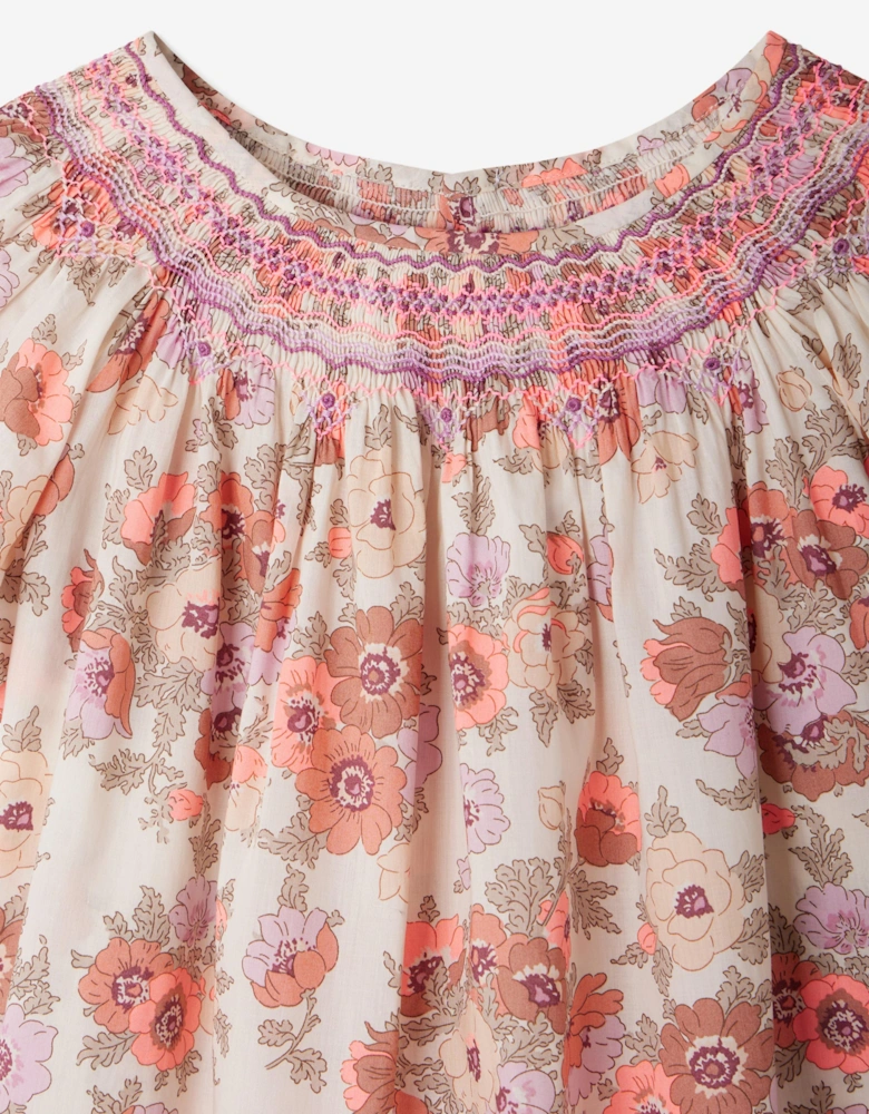Girls Floral Arlene Dress in Pink