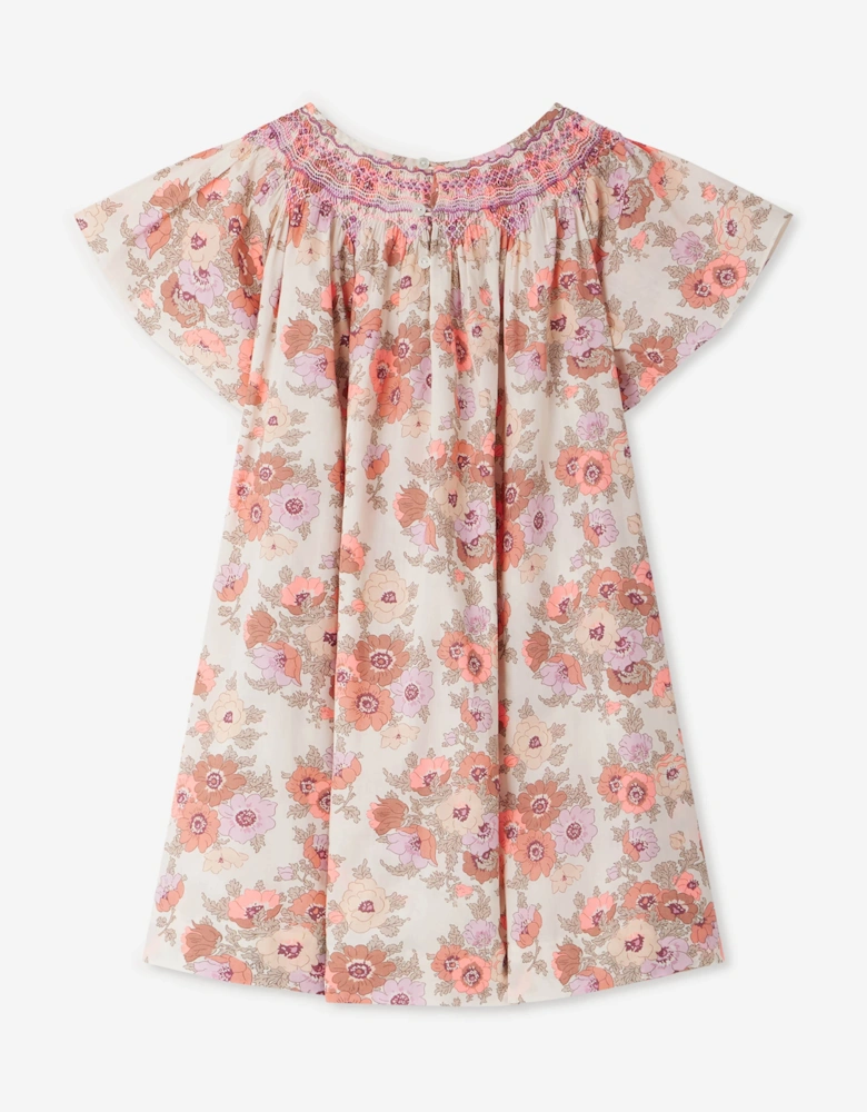 Girls Floral Arlene Dress in Pink