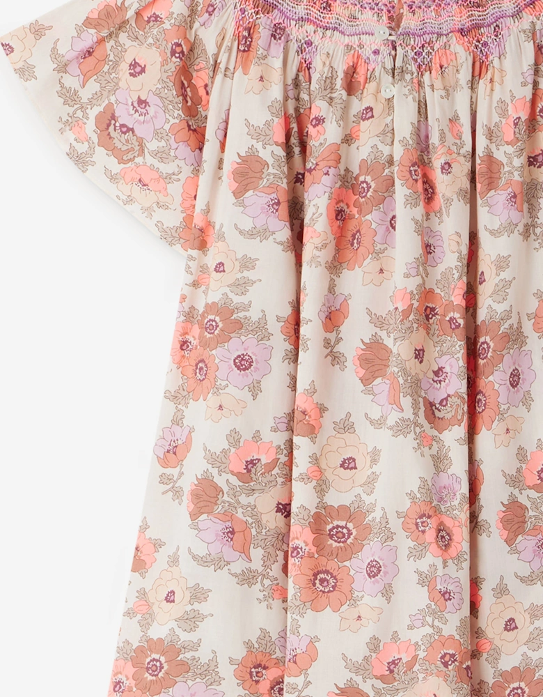 Girls Floral Arlene Dress in Pink