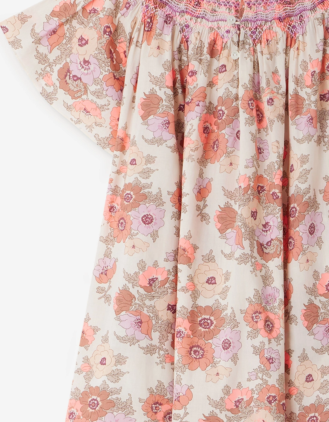 Girls Floral Arlene Dress in Pink