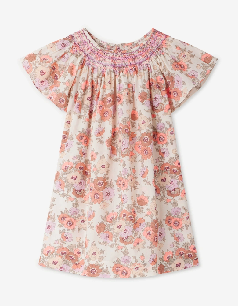 Girls Floral Arlene Dress in Pink