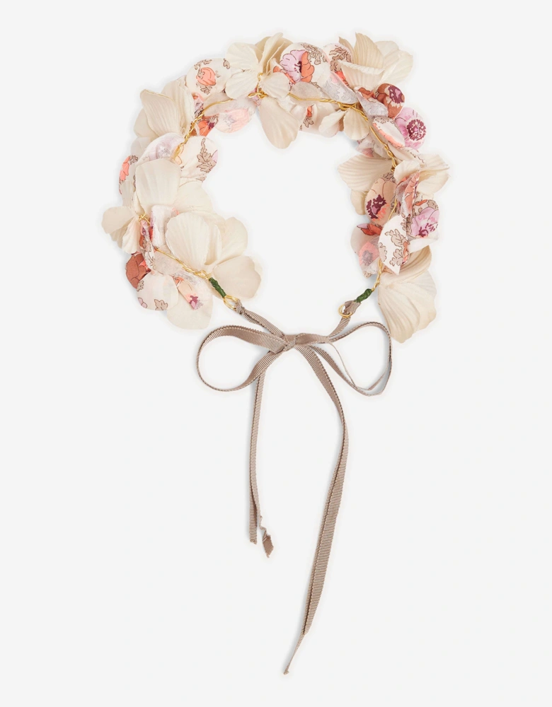 Girls Floral Elilou Headband in Pink