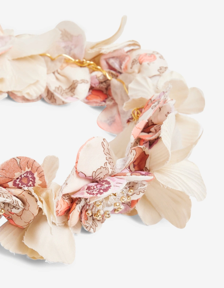Girls Floral Elilou Headband in Pink