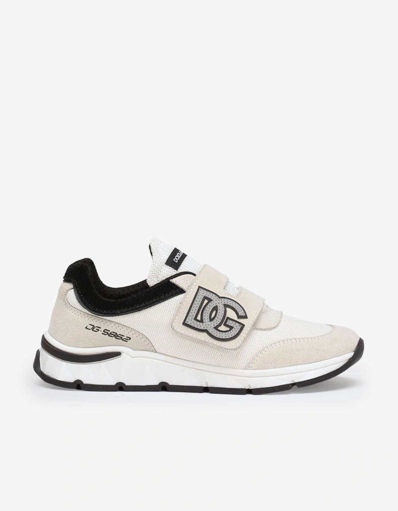 Boys DG Velcro Strap Trainers in White
