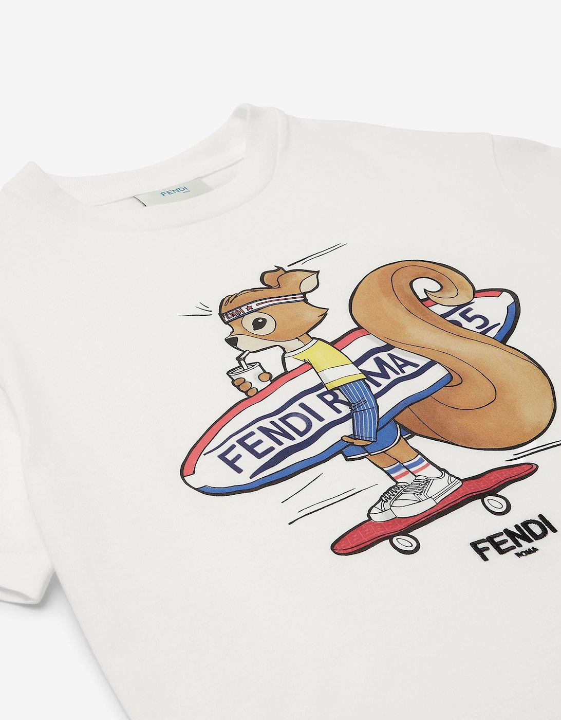 Boys Squirrel T-Shirt in White