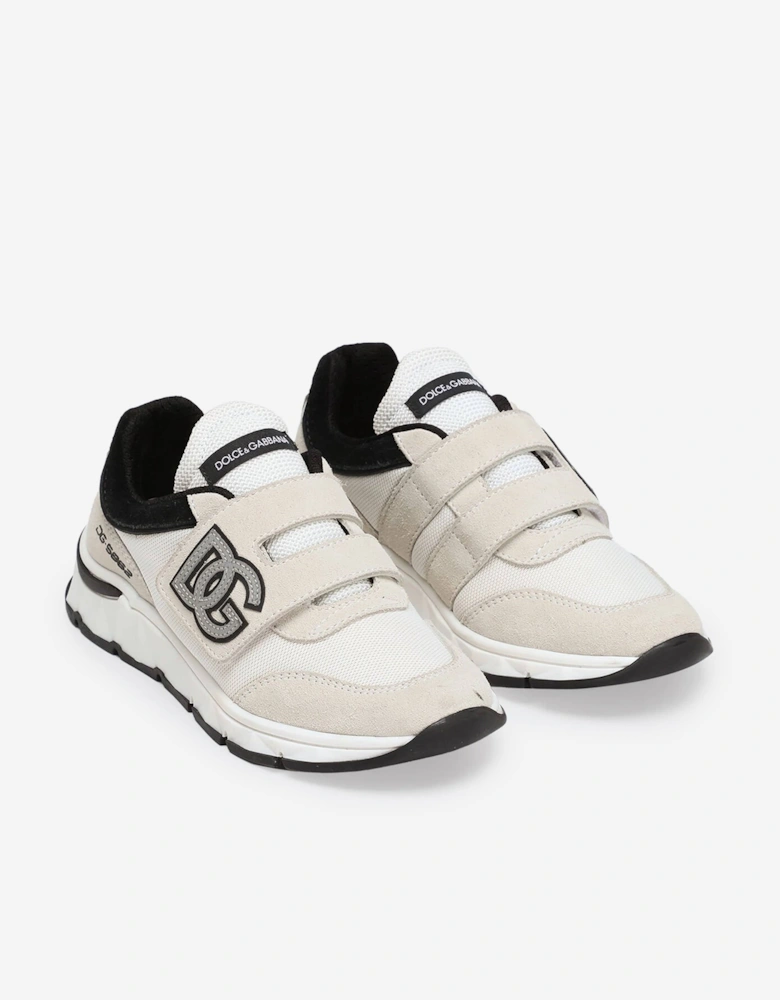 Boys DG Velcro Strap Trainers in White