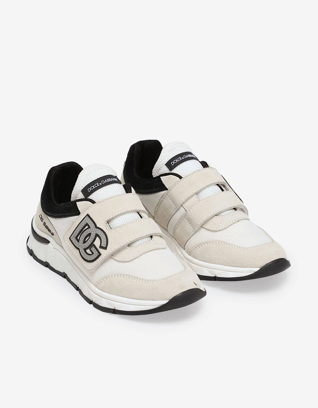 Boys DG Velcro Strap Trainers in White