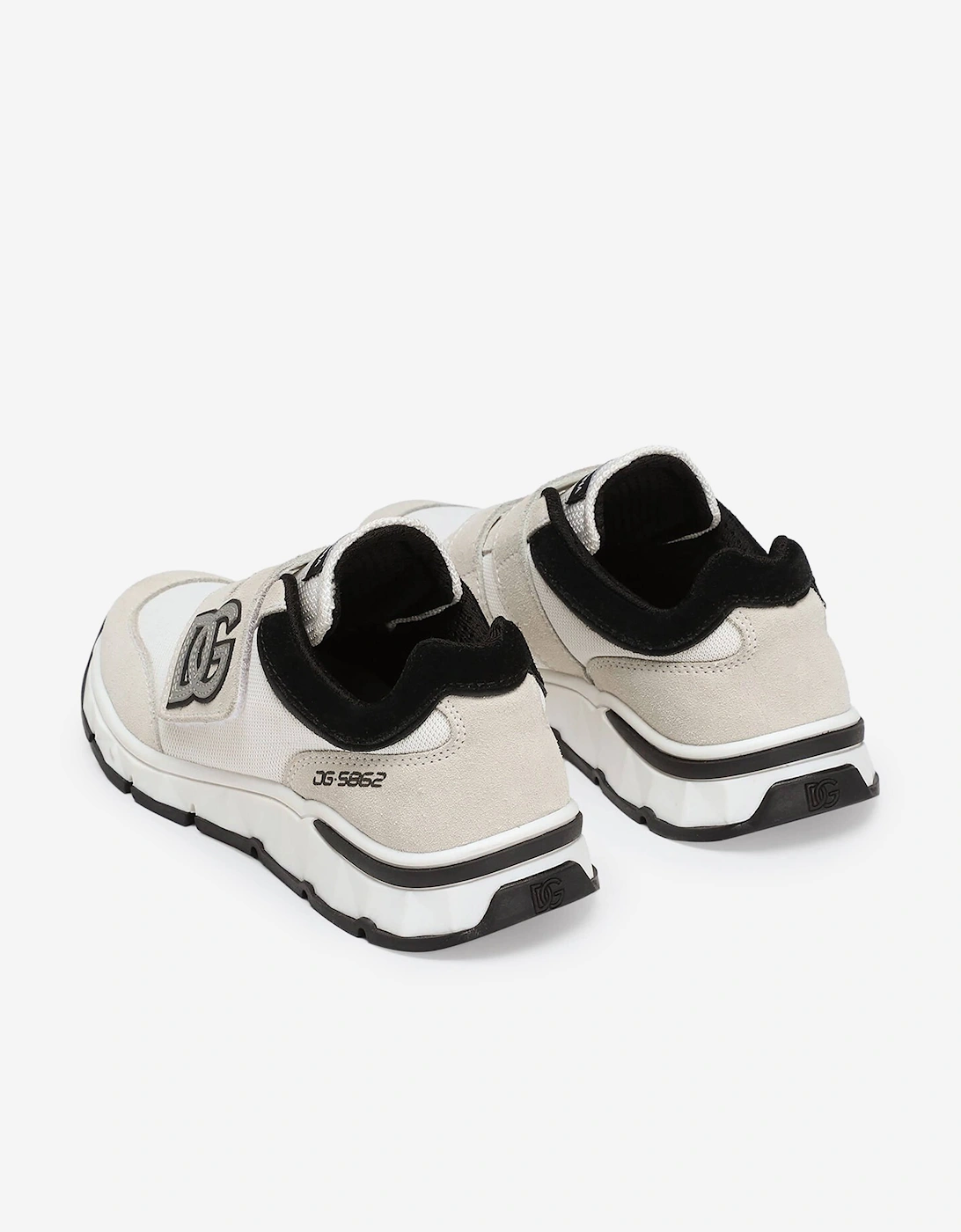 Boys DG Velcro Strap Trainers in White