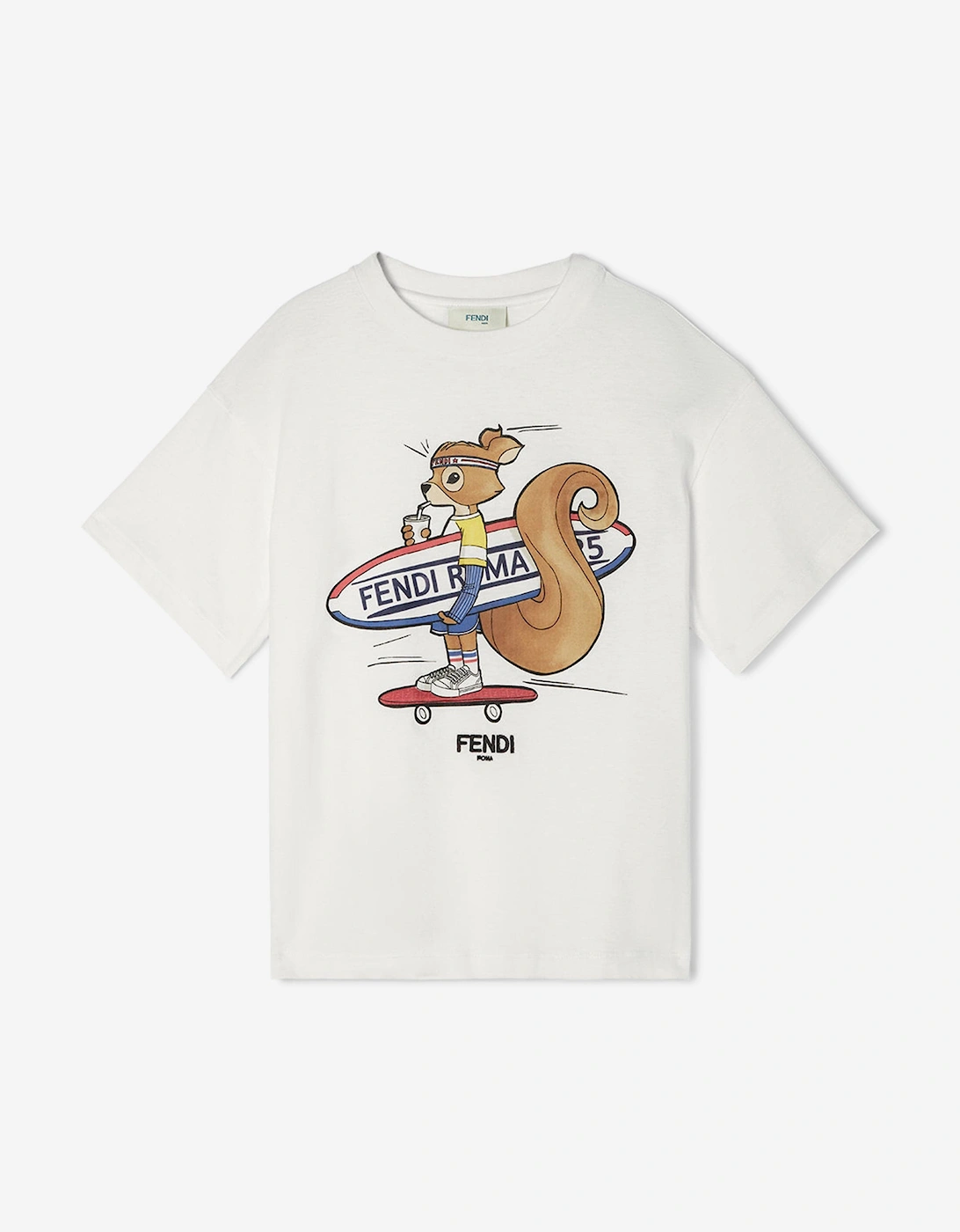 Boys Squirrel T-Shirt in White, 5 of 4