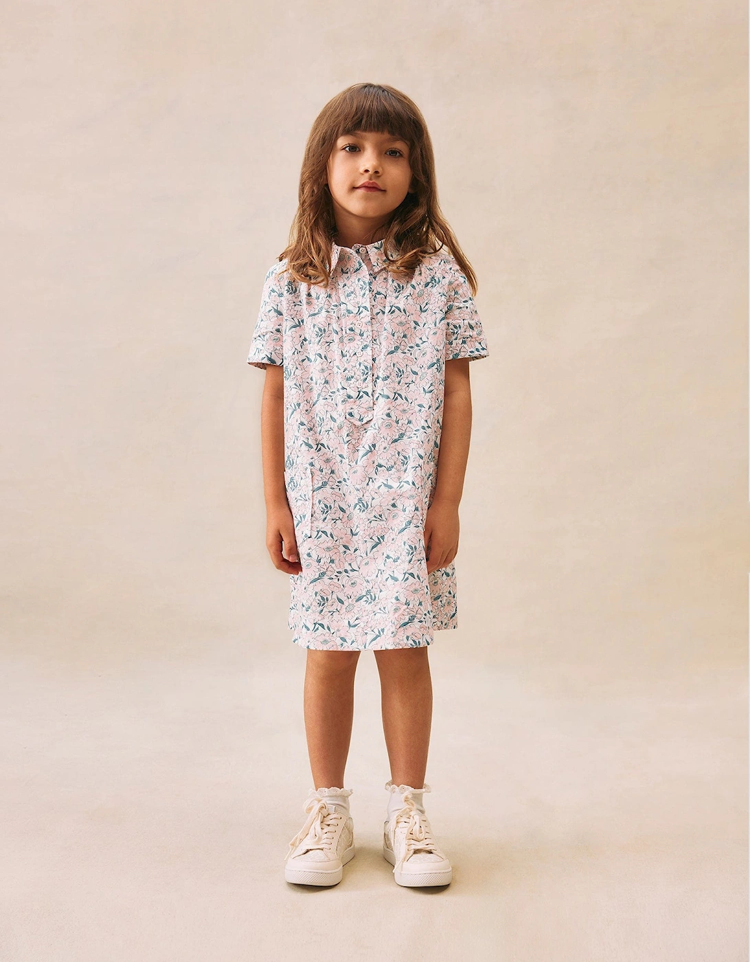 Girls Floral Emiliana Dress in Pink