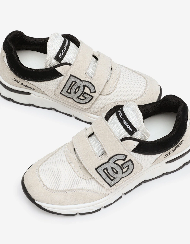 Boys DG Velcro Strap Trainers in White