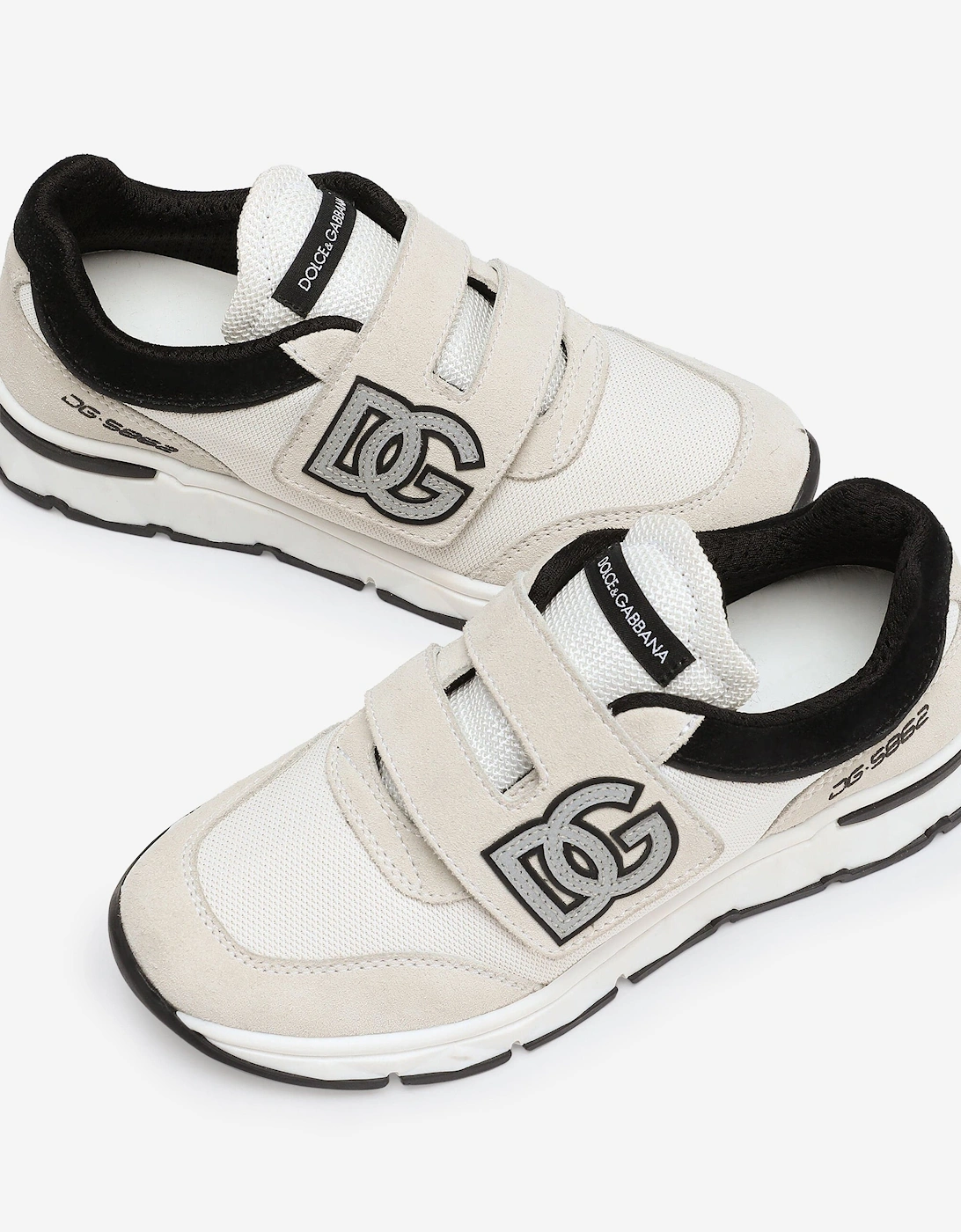 Boys DG Velcro Strap Trainers in White