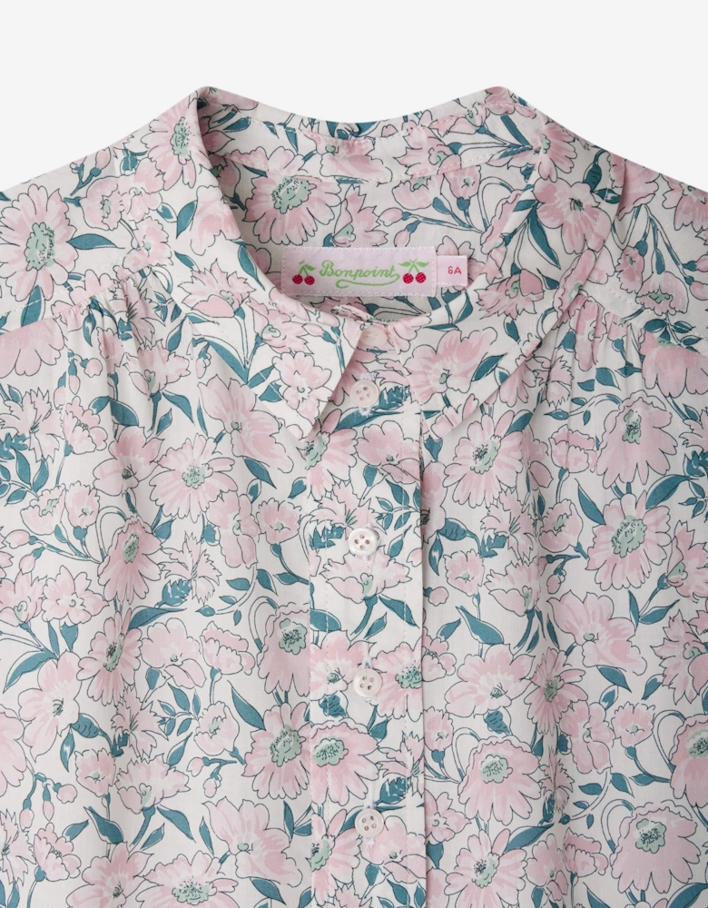 Girls Floral Emiliana Dress in Pink