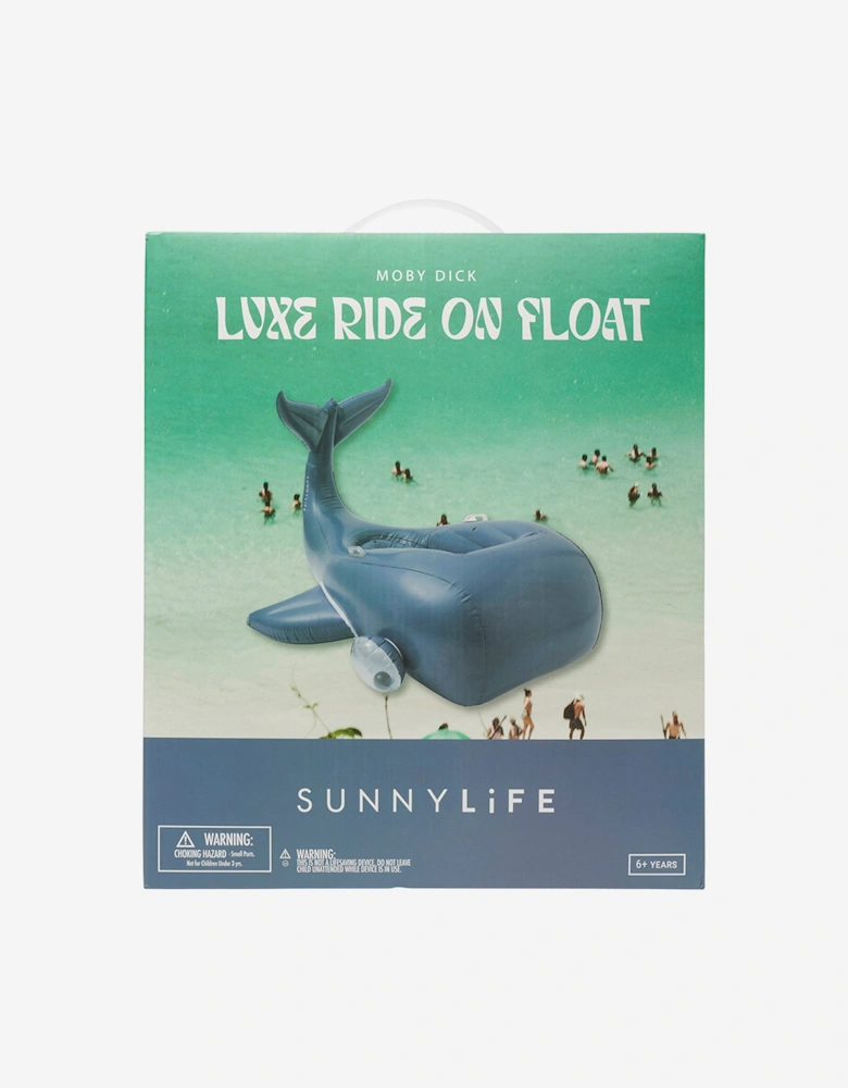 Kids Moby Dick Luxe Ride-On Float in Blue (142cm)