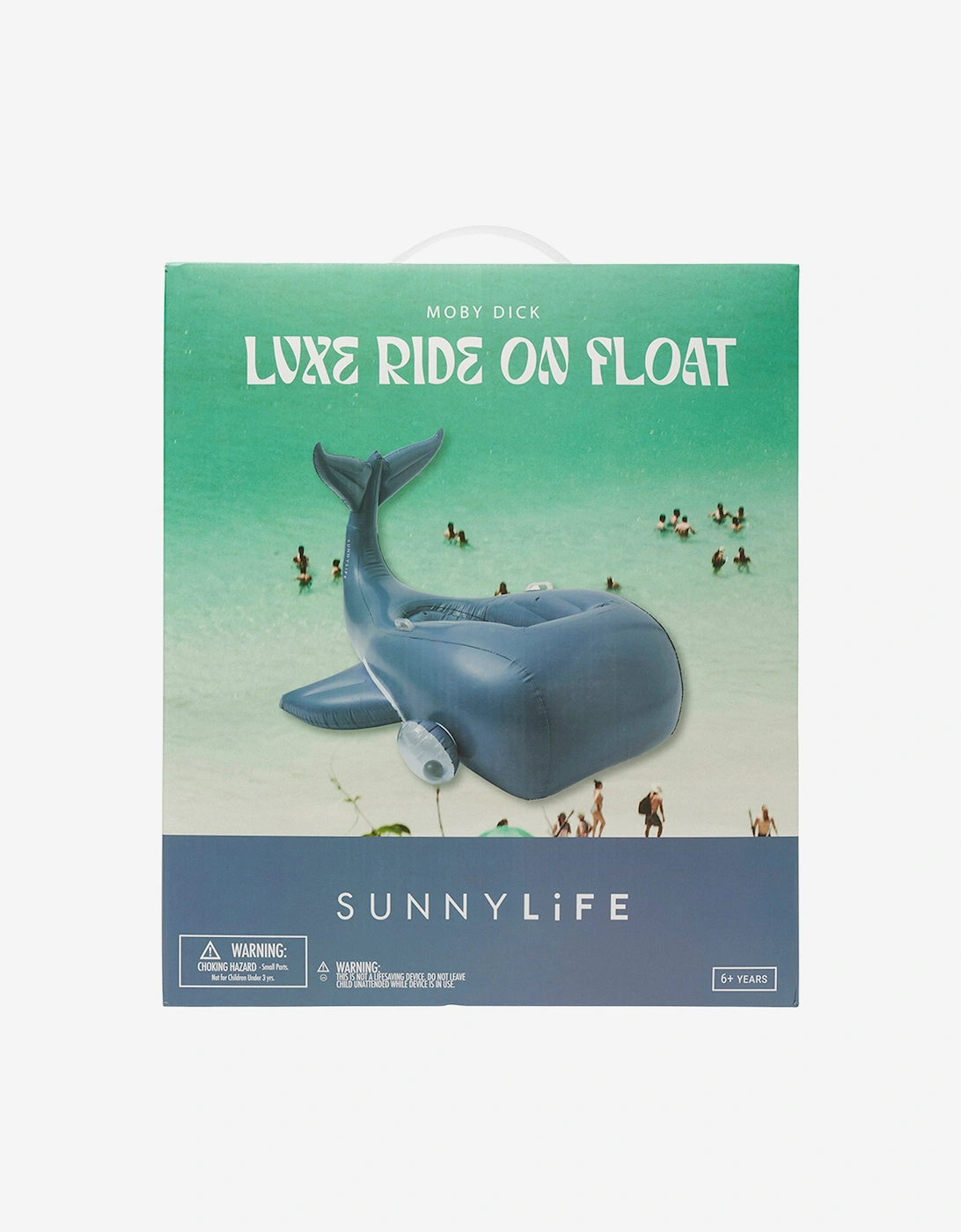 Kids Moby Dick Luxe Ride-On Float in Blue (142cm)