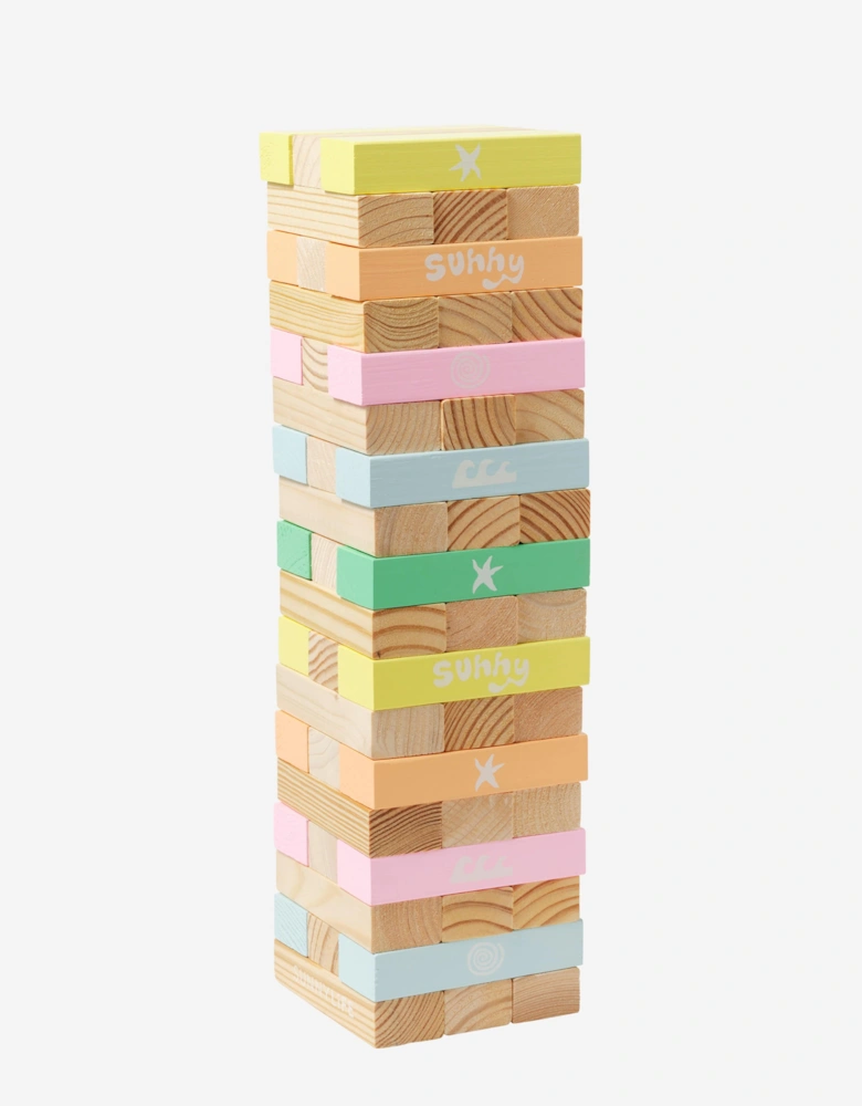 Kids Pool Side Giant Jumbling Tower in Multicolour (45cm)