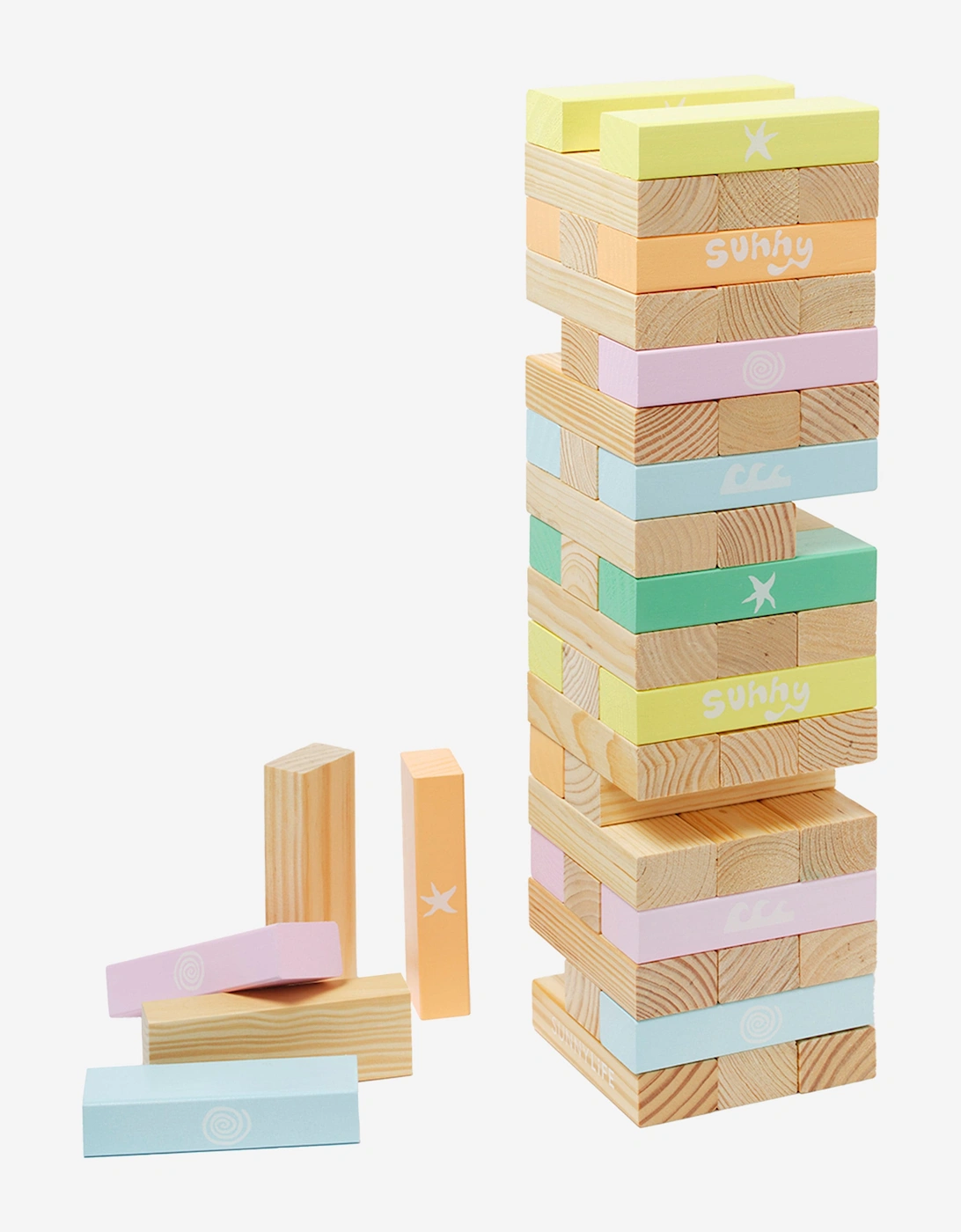 Kids Pool Side Giant Jumbling Tower in Multicolour (45cm)
