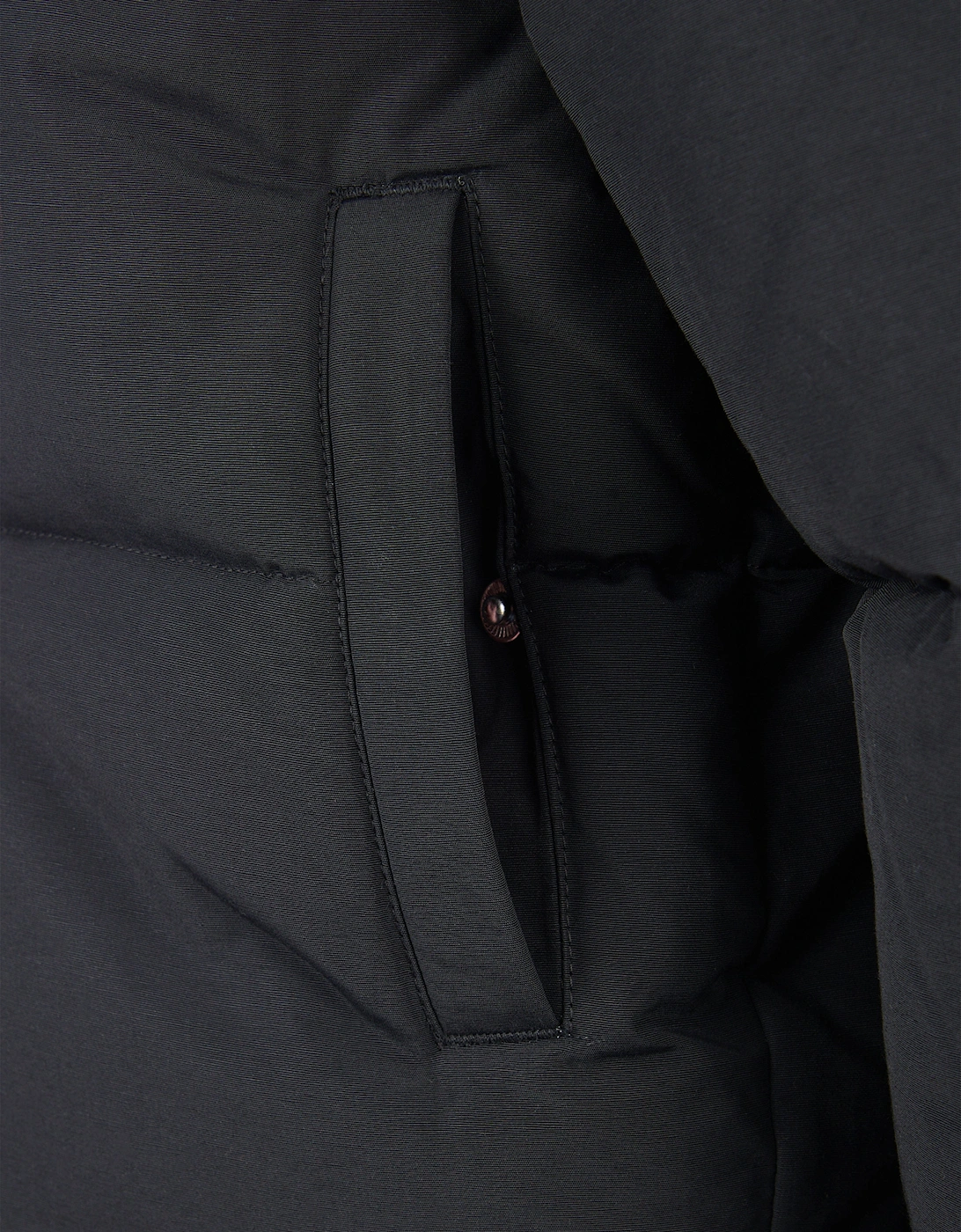 Girls Wide Baffle Puffer Coat in Black