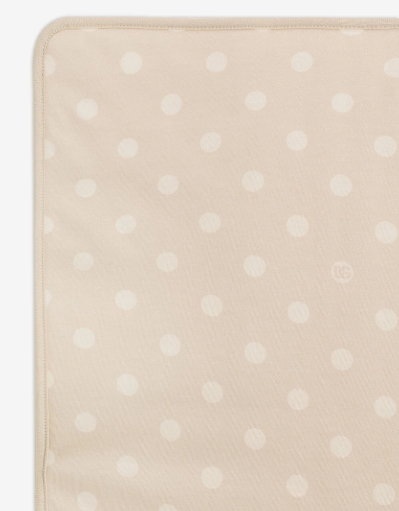 Baby Embroidered Logo Blanket in Ivory (80cm)