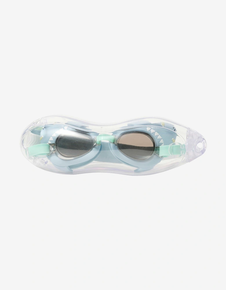 Kids Salty the Shark Mini Swim Goggles in Blue (22cm)