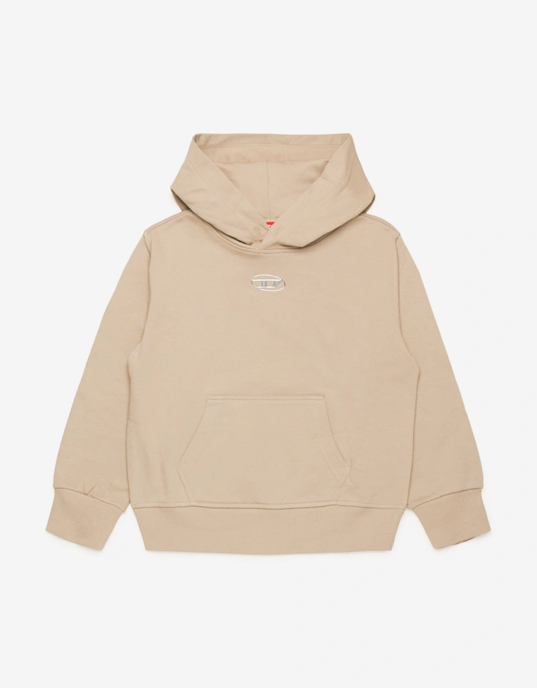 Kids Logo Hoodie in Beige