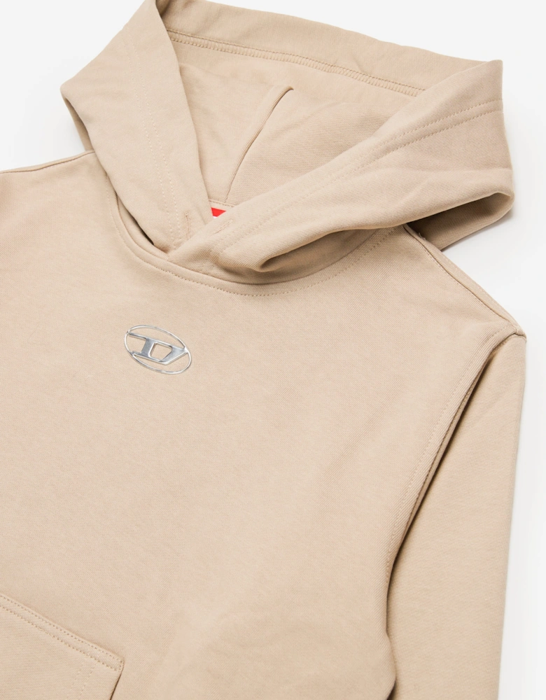 Kids Logo Hoodie in Beige
