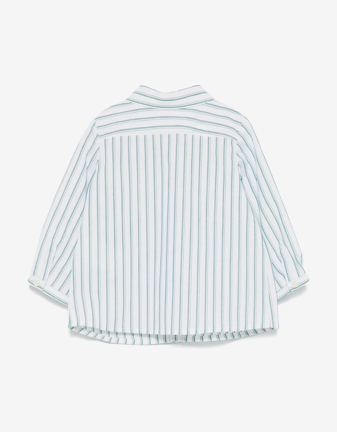 Baby Boys Striped Mico Shirt in Green