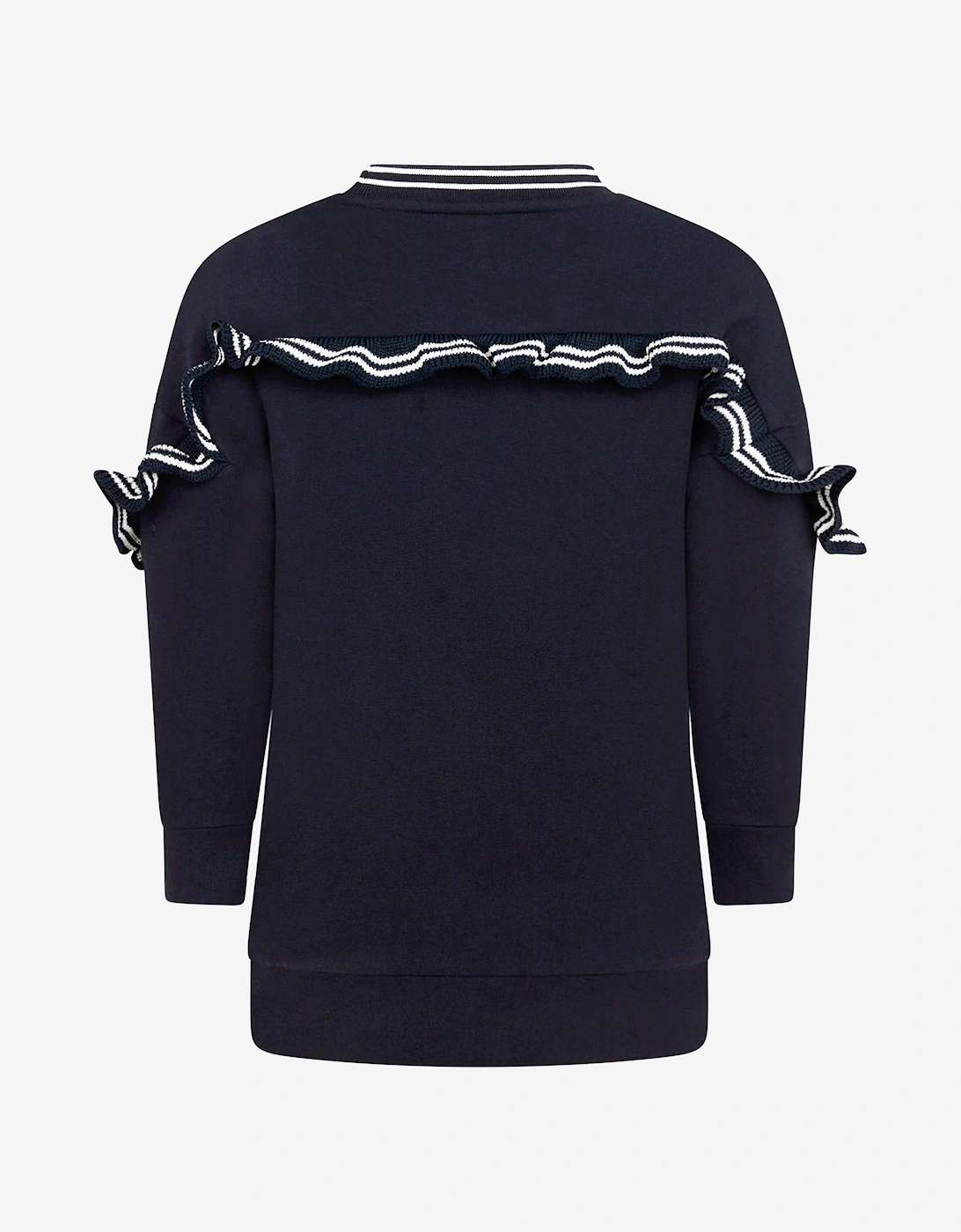 Enfant Girls Navy Cotton Sweater