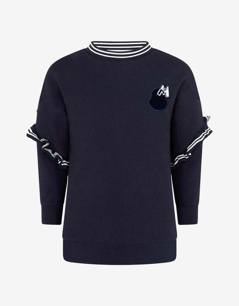 Enfant Girls Navy Cotton Sweater