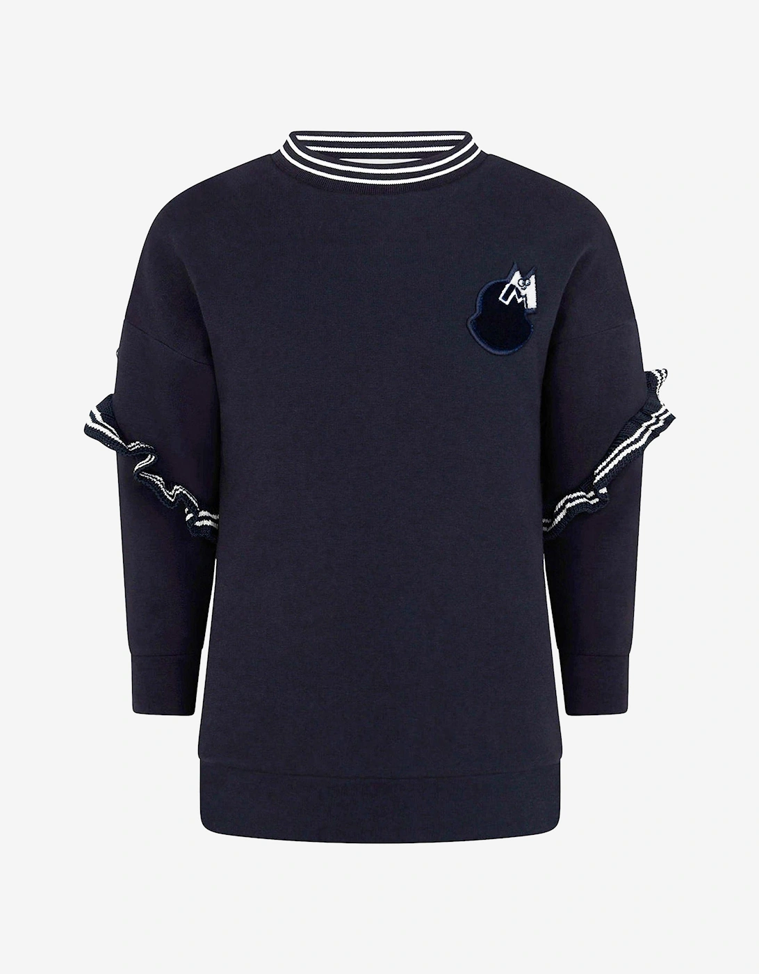 Enfant Girls Navy Cotton Sweater, 5 of 4