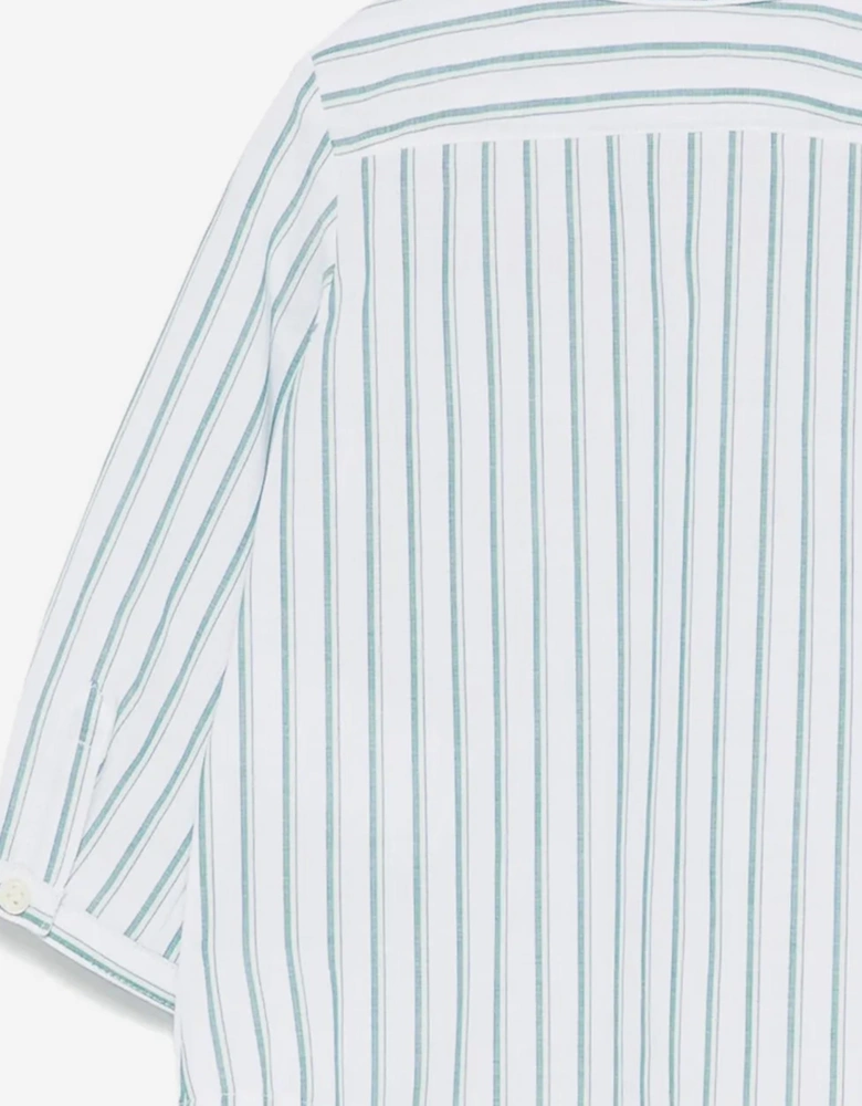Baby Boys Striped Mico Shirt in Green