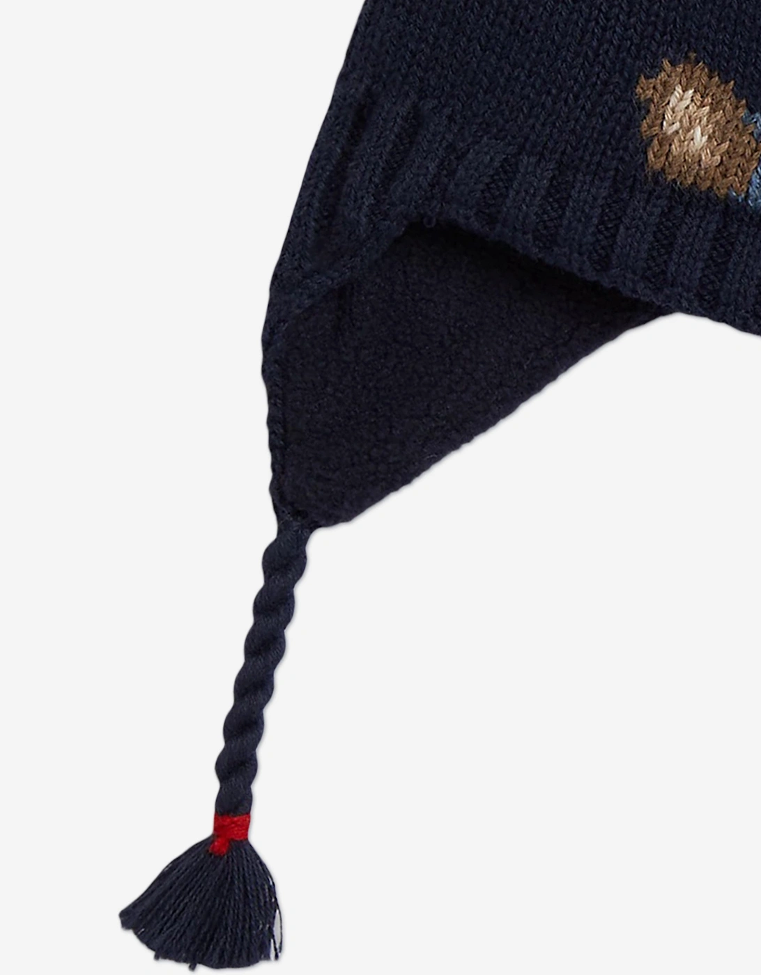 Baby Boys Bear Earflap Hat in Navy