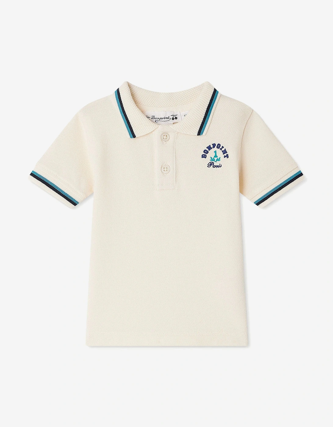 Baby Boys Finn Polo Shirt in Ivory, 5 of 4