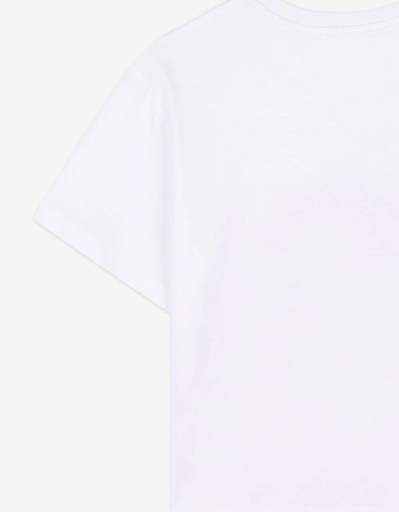 Girls Curb Trainers T-Shirt in White