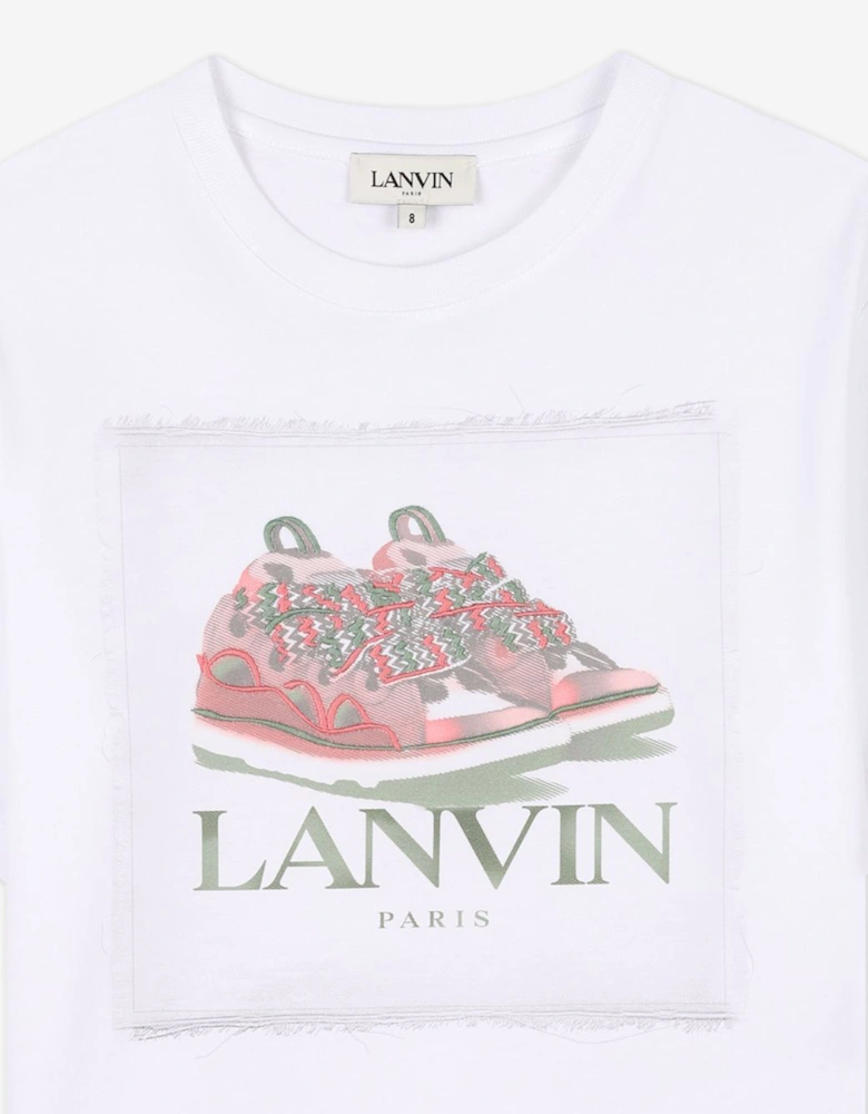 Girls Curb Trainers T-Shirt in White