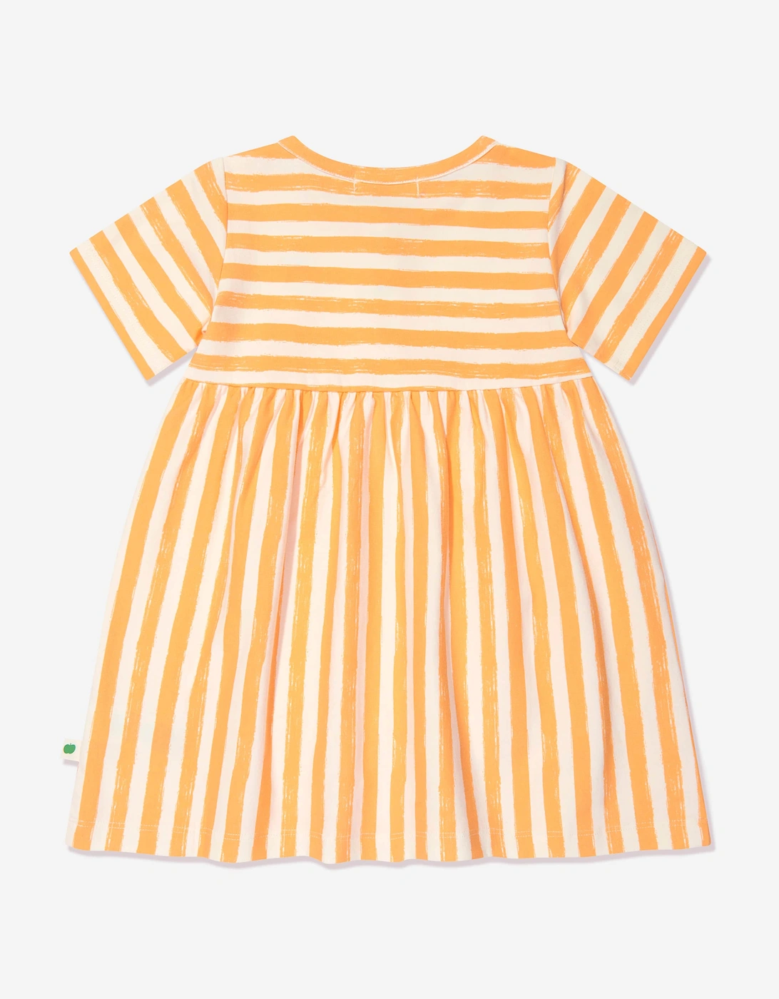 Girls Cari Striped Pocket Dress in Orange