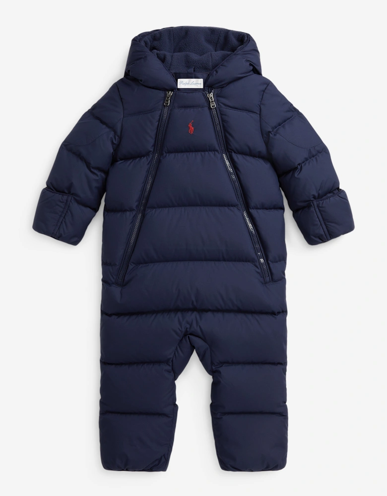 Baby Boys Logo Snowsuit in Navy