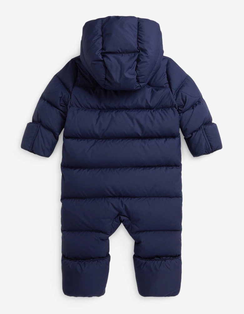 Baby Boys Logo Snowsuit in Navy