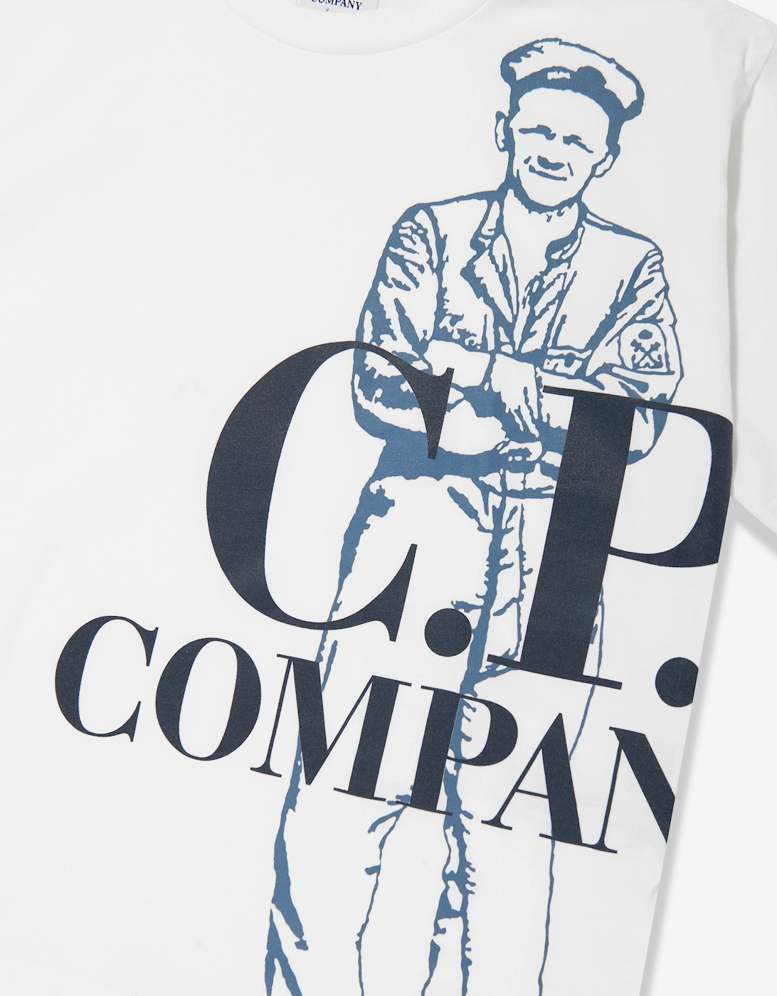 C.P. Company Boys Logo T-Shirt in Ivory
