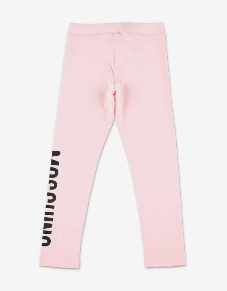 Girls Logo Leggings in Pink