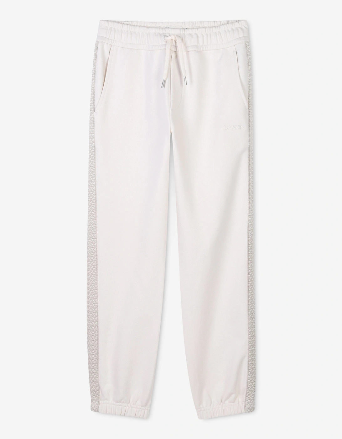 Girl's Lanvin Girls Logo Joggers in Ivory - Cream - Size: 12 years