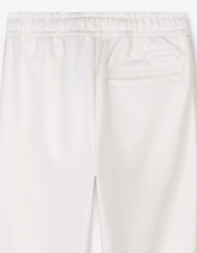 Girls Logo Joggers in Ivory