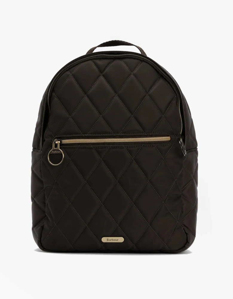 QUILTED Womens Backpack Olive
