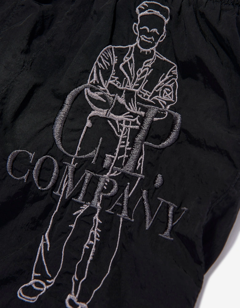 C.P. Company Boys Logo Swim Shorts in Black