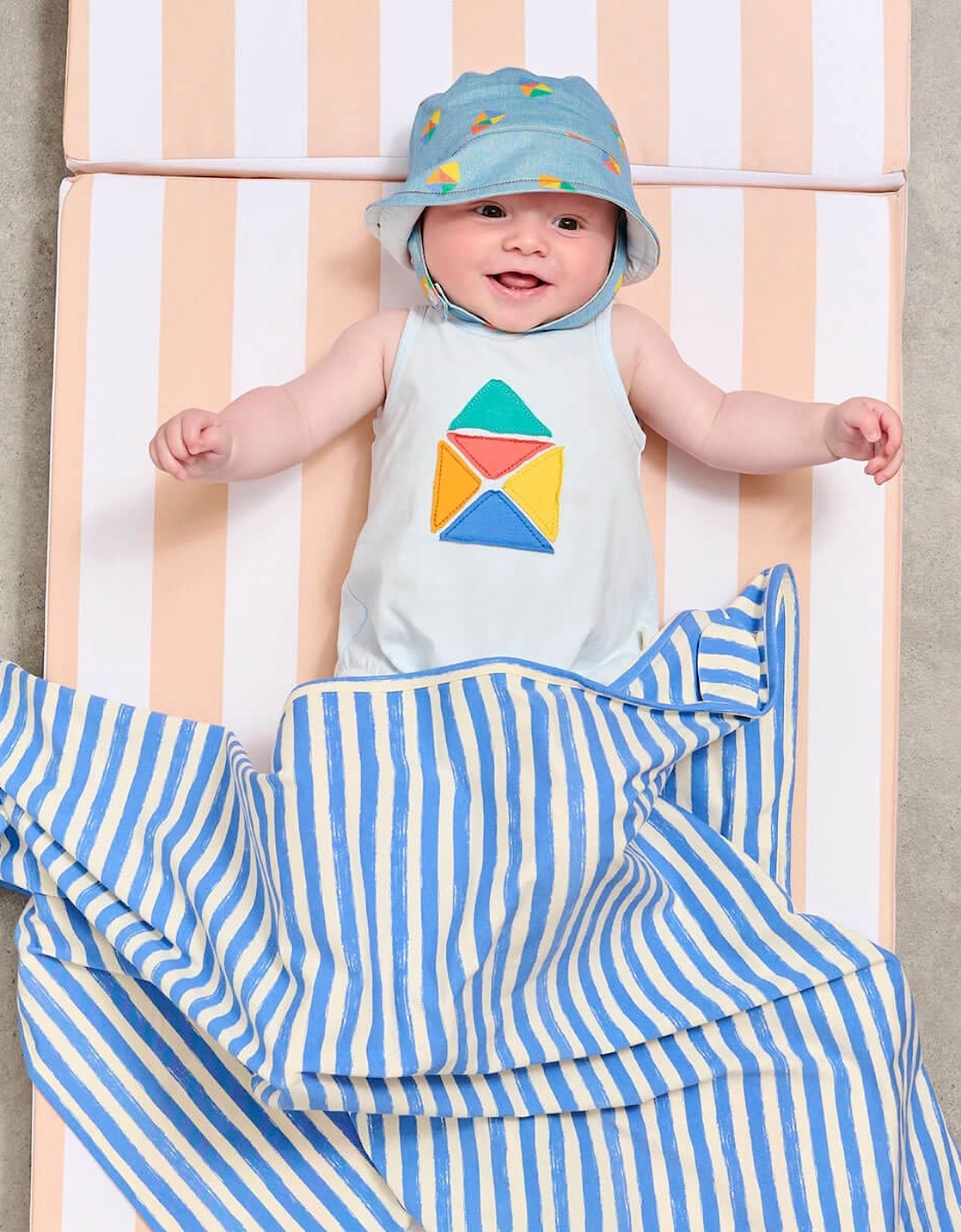 Girls Miso Beach Denim Sun Hat in Blue